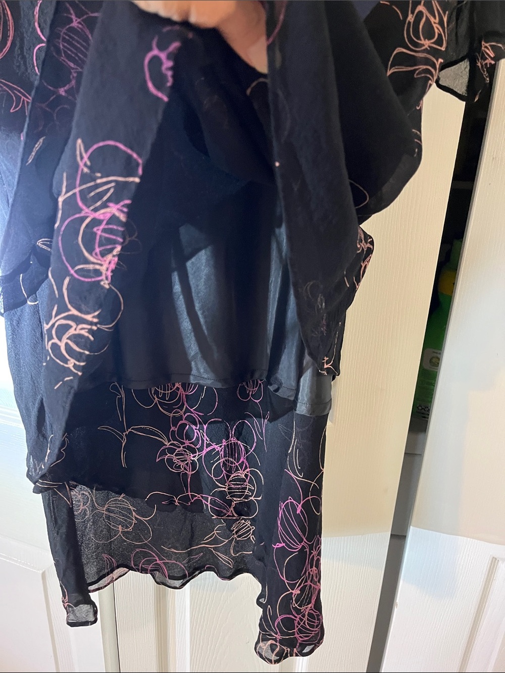 Jones New York Black Dress Layered Sheer - Picture 6 of 7